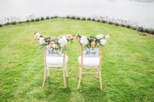 preparing an outdoor wedding